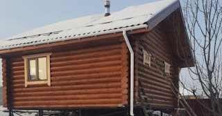 Баня из оцилиндрованного бревна под ключ в Балашове - от 135928 рублей